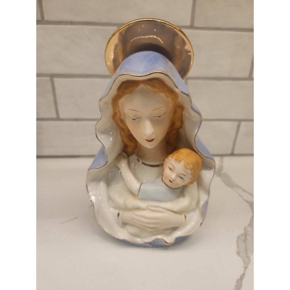Vinrage 1950's Rubens Originals Madonna and Child Planter Figuirine‎